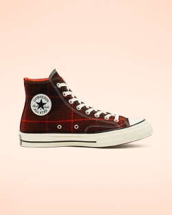 Converse Plaid Chuck 70 Női Magasszárú Fekete/Világos/Piros | LZRIAWV-HU